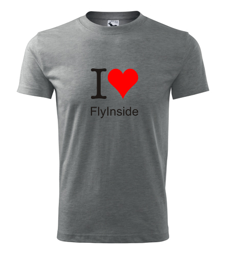 Šedé tričko I love Flightinside