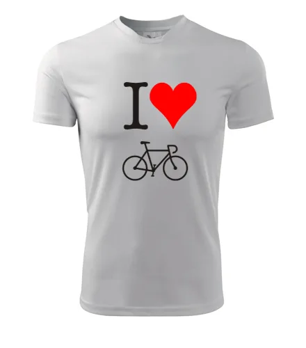 Bílé tričko I love kolo
