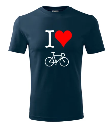 Tmavě modré tričko I love kolo