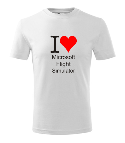 Dětské tričko I love Microsoft Flight Simulator