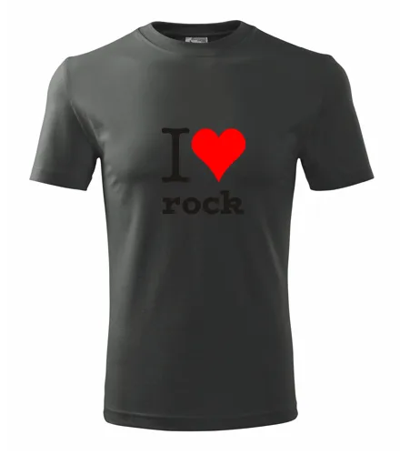 Grafitové tričko I love rock
