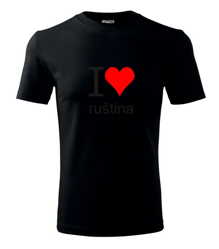 Černé tričko I love ruština