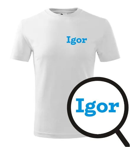 Bílé dětské tričko Igor