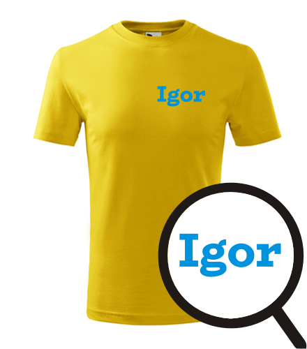 Dětské tričko Igor - Trička se jménem na hrudi dětská - chlapecká