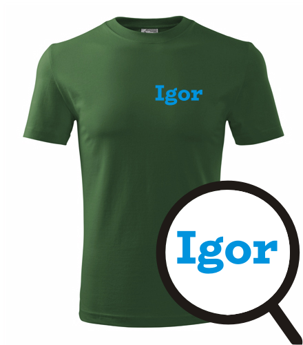 Lahvově zelené tričko Igor