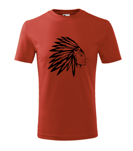 Červené dětské tričko indián