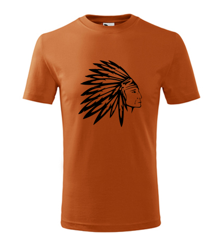 Oranžové dětské tričko indián