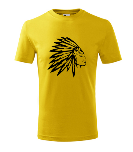 Žluté dětské tričko indián