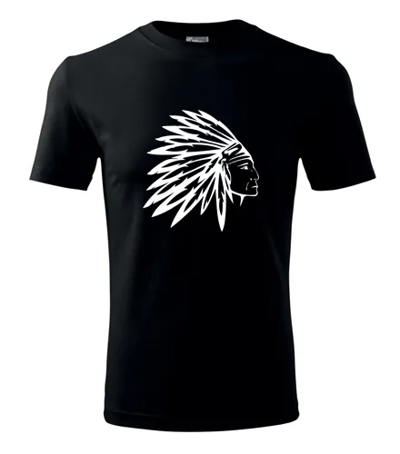 Černé tričko indián