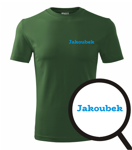 Lahvově zelené tričko Jakoubek
