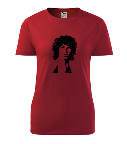 Červené dámské tričko Jim Morrison
