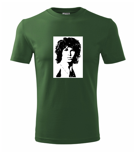 Lahvově zelené tričko Jim Morrison