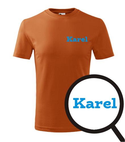 Oranžové dětské tričko Karel