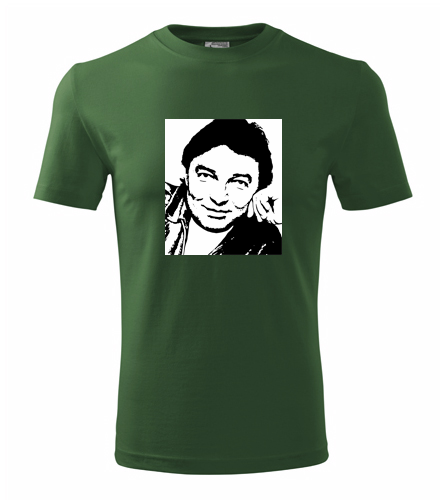 Lahvově zelené tričko Karel Gott