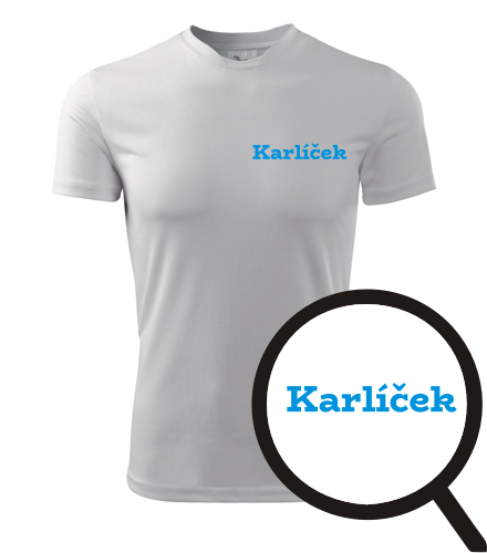Bílé tričko Karlíček