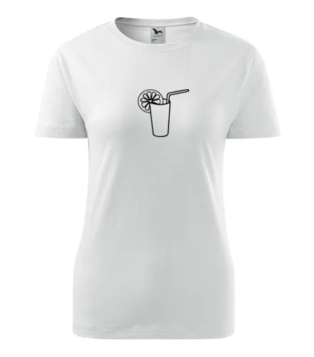 Bílé dámské tričko drink