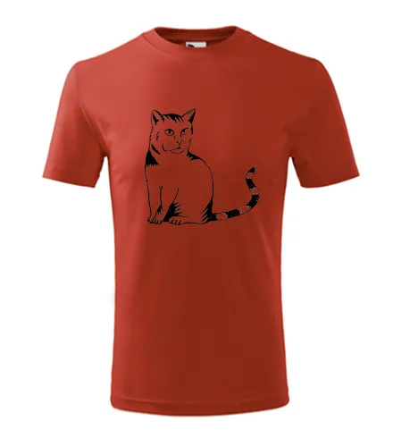 Červené dětské tričko kočka divoká