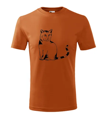 Oranžové dětské tričko kočka divoká