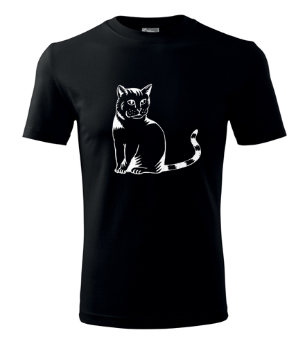 Černé tričko kočka divoká