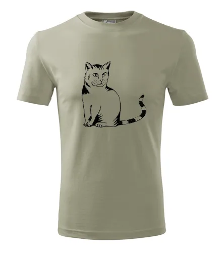 Khaki tričko kočka divoká