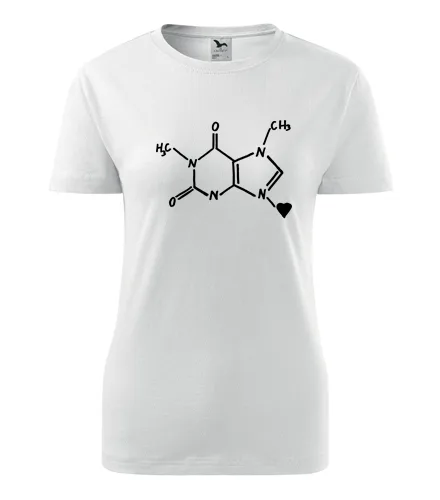 Bílé dámské tričko kofein