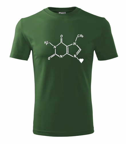 Lahvově zelené tričko kofein