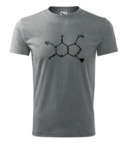 Šedé tričko kofein