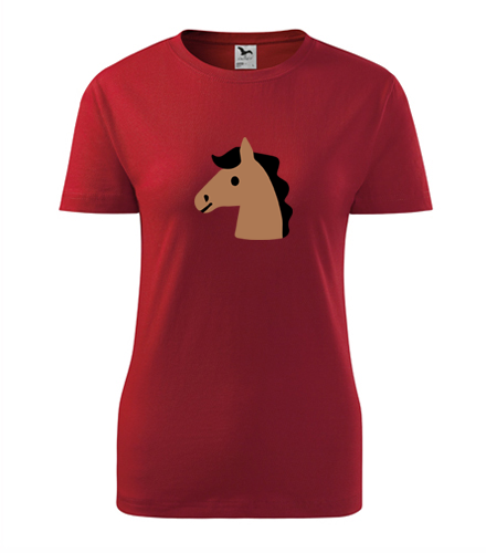 Červené dámské tričko s koníkem 4