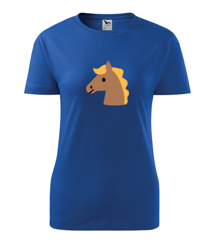 Modré dámské tričko s koníkem 4