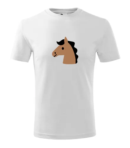 Bílé dětské tričko s koníkem 4