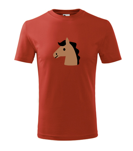 Červené dětské tričko s koníkem 4