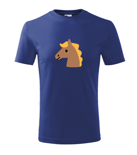 Modré dětské tričko s koníkem 4