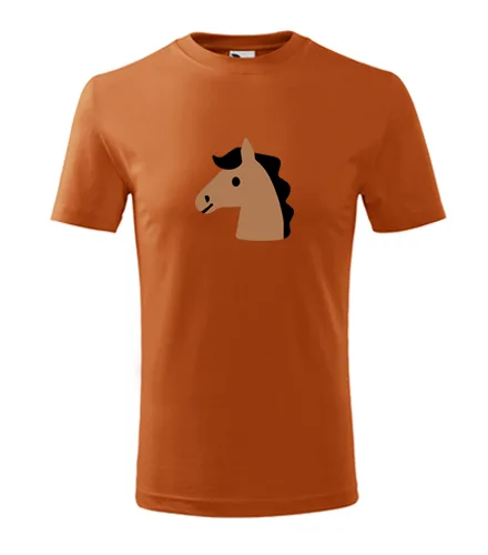 Oranžové dětské tričko s koníkem 4