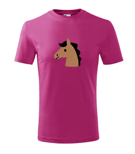 Purpurové dětské tričko s koníkem 4