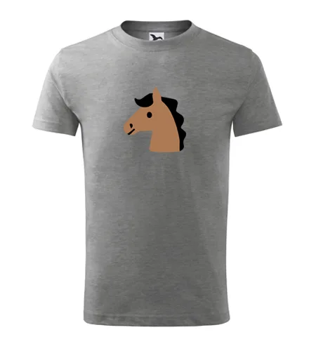 Šedé dětské tričko s koníkem 4