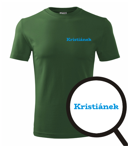 Lahvově zelené tričko Kristiánek