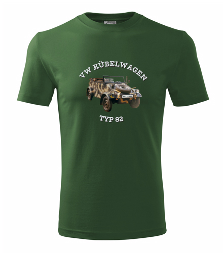 Lahvově zelené tričko VW Kubelwagen 82