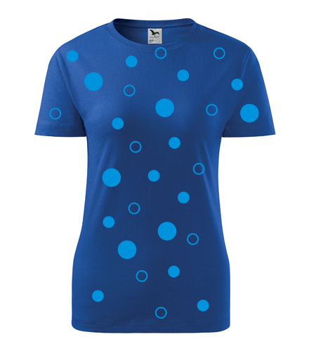 Dámské tričko s modrými kuličkami - Trička s puntíky