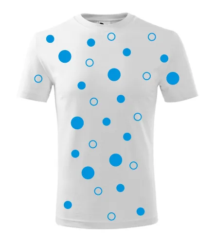 Bílé dětské tričko s modrými kuličkami
