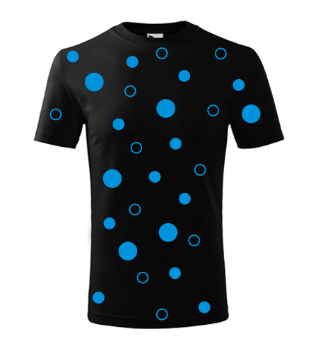 Černé dětské tričko s modrými kuličkami