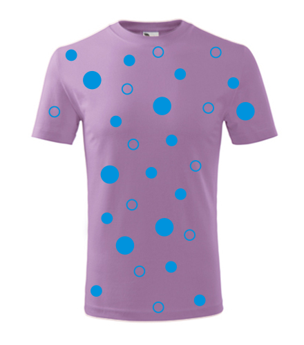 Fialové dětské tričko s modrými kuličkami