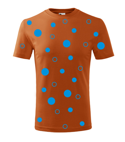 Oranžové dětské tričko s modrými kuličkami