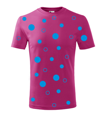 Purpurové dětské tričko s modrými kuličkami