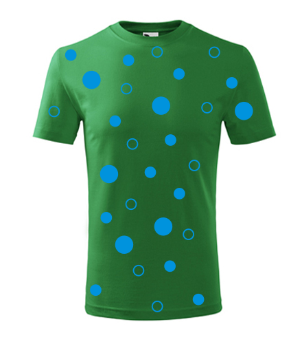 Zelené dětské tričko s modrými kuličkami