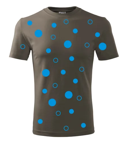 Army tričko s modrými kuličkami