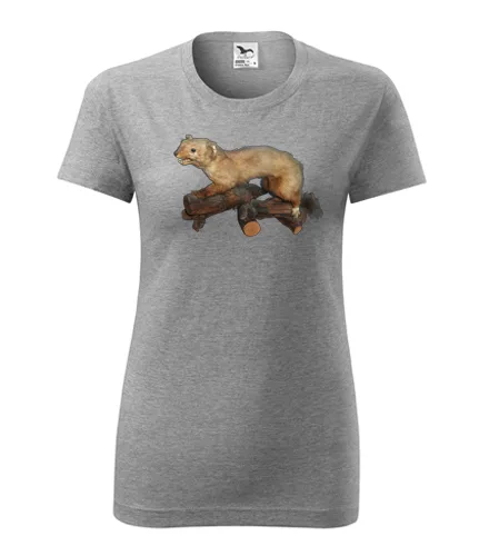 Šedé dámské tričko s Kunou