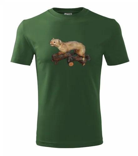 Lahvově zelené tričko s Kunou