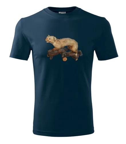 Tmavě modré tričko s Kunou