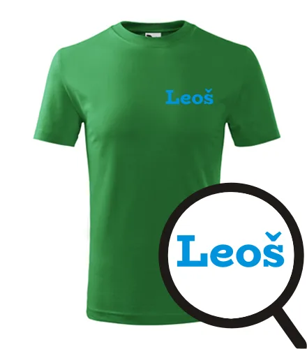 Zelené dětské tričko Leoš