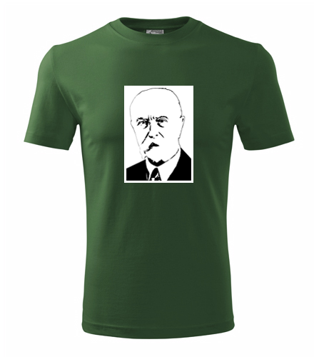 Lahvově zelené tričko Tomáš Garrigue Masaryk